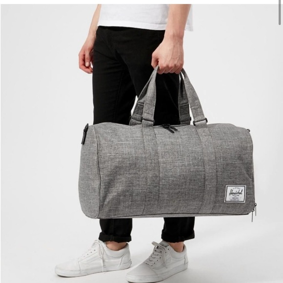 Herschel Supply Company Red Duffel Bag with strap Durable Travel Essential - Picture 6 of 11